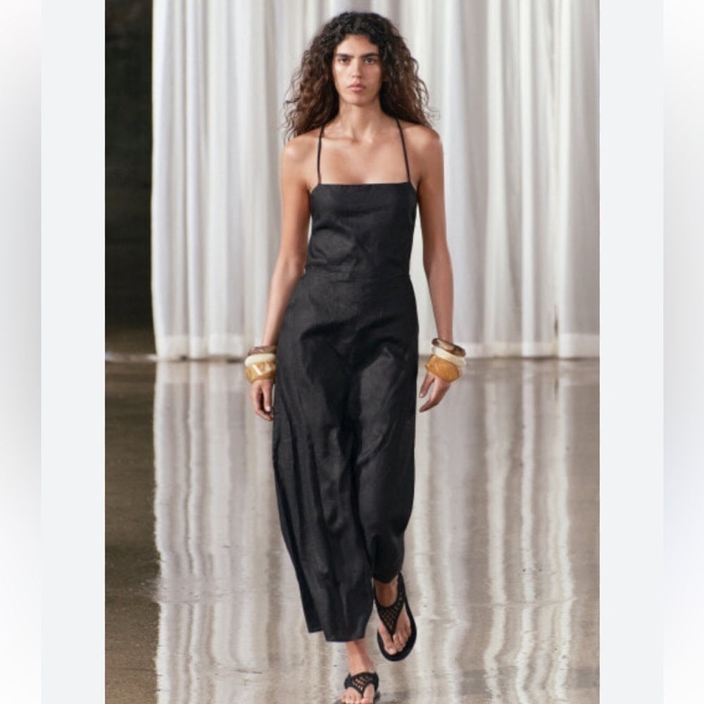 Zara Black Strappy Midi Dress